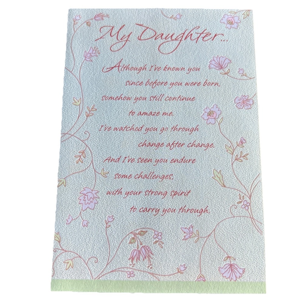 Happy Mother's Day Daughter Card Hallmark Greeting Card Pink Floral